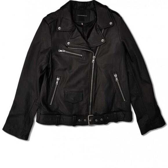 Stolen Girlfriends Club Lydia Biker Jacket, Leather Jacket, BRAND NEW - Size 8 - Picture 3 of 5